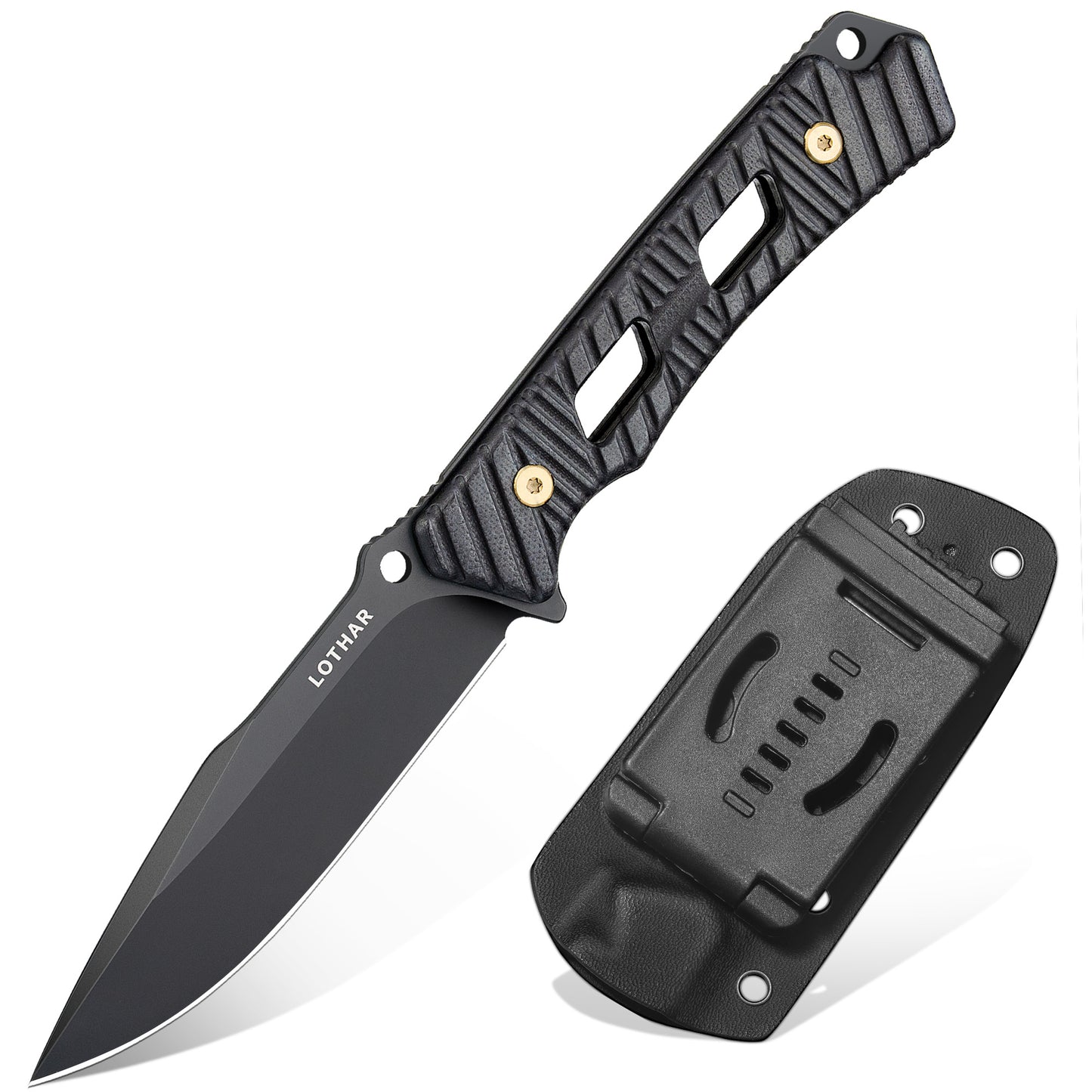 LOTHAR KA52 D2 Steel Small EDC Fixed Blade Survival Hunting Knife with G10 handle
