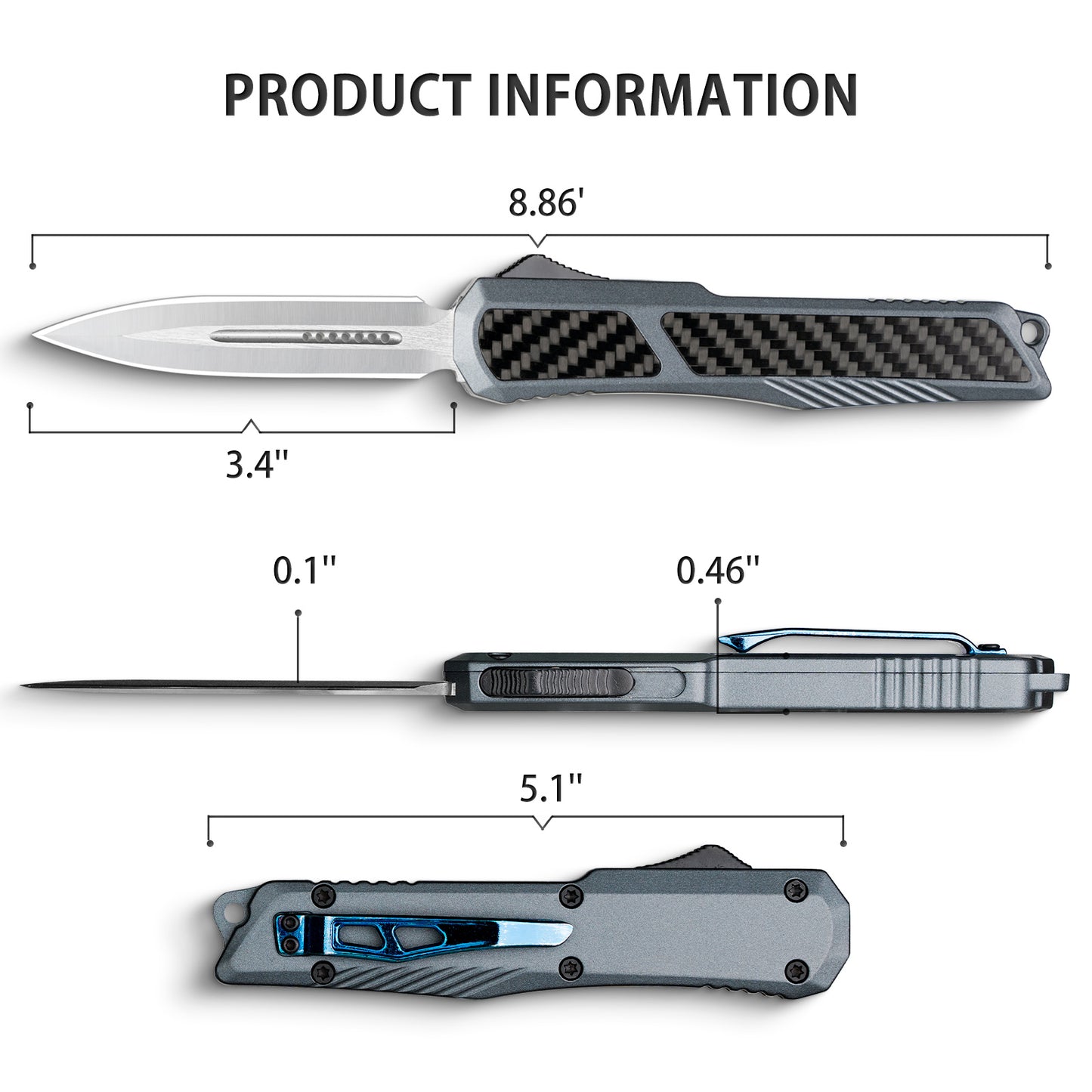 Swordfish Pocket Knife with Aluminum Handle