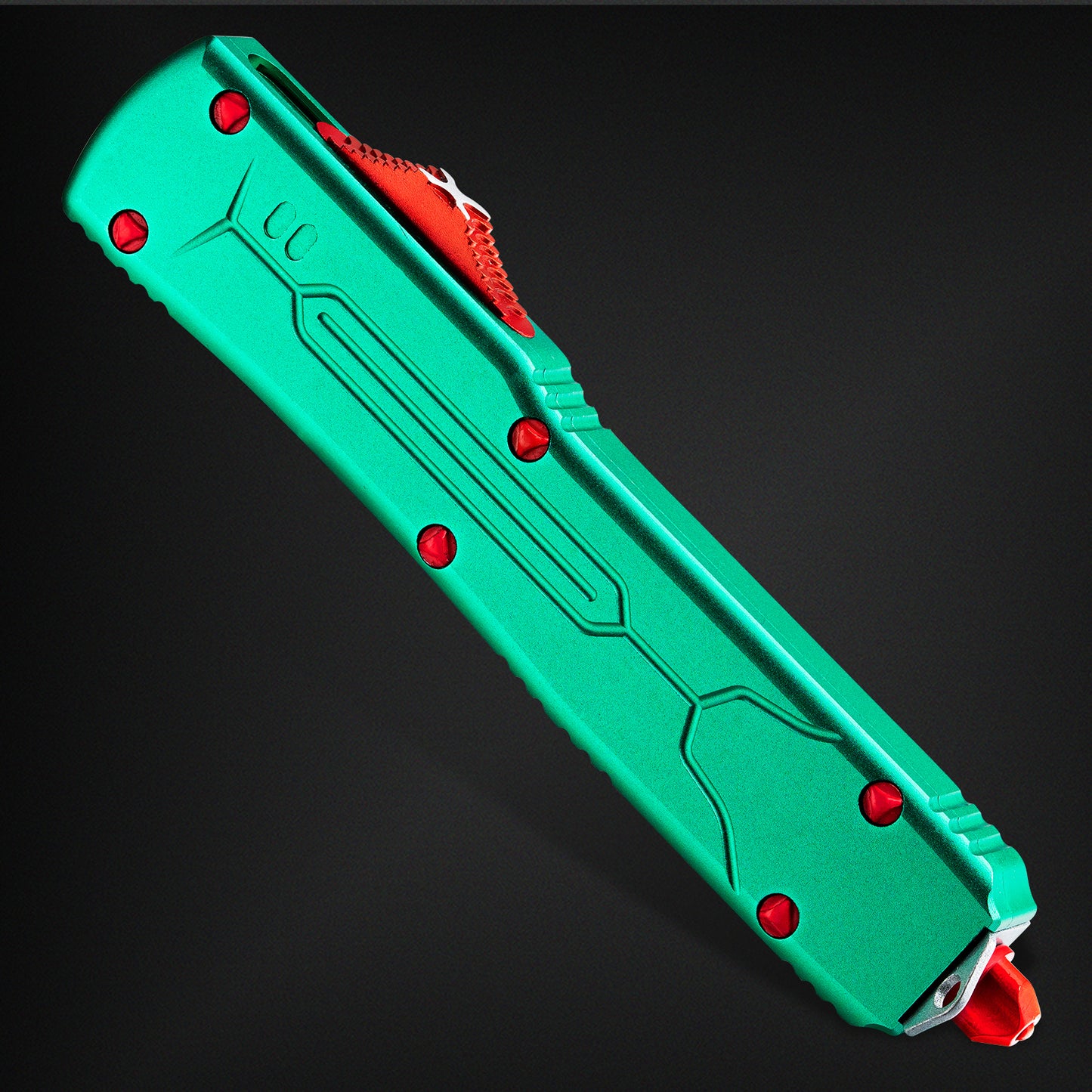 LOTHAR Hunter 3.5" D2 Tanto Blade Button Lock Tactical Pocket Knife with Aluminum Handle