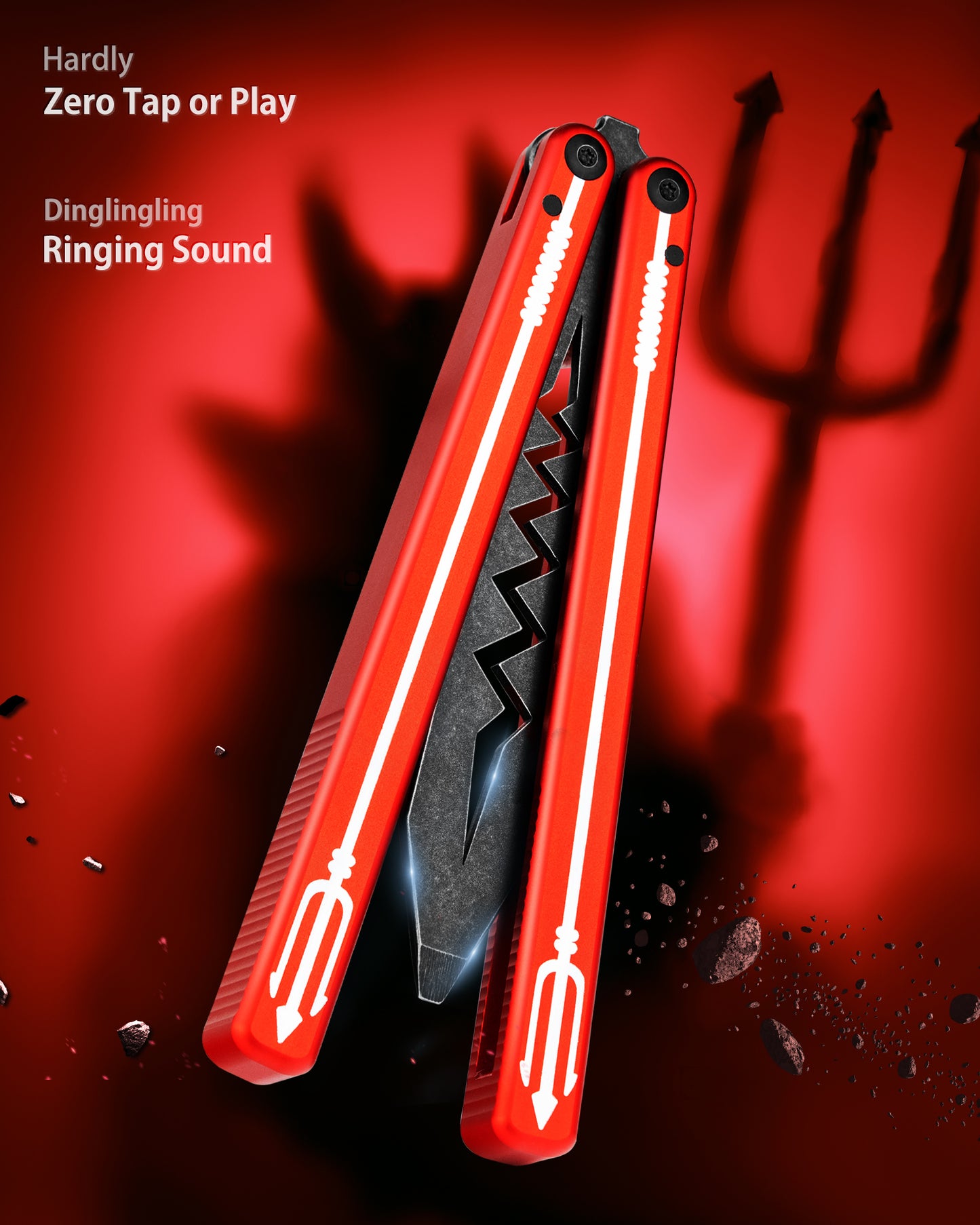 Butterfly Balisong Trainer for Practicing Flipping, Blunt Practice, No Edge Tool，Lightweight，Public-Friendly Metal Trainer