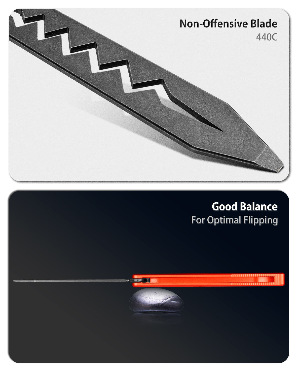 Butterfly Balisong Trainer for Practicing Flipping, Blunt Practice, No Edge Tool，Lightweight，Public-Friendly Metal Trainer