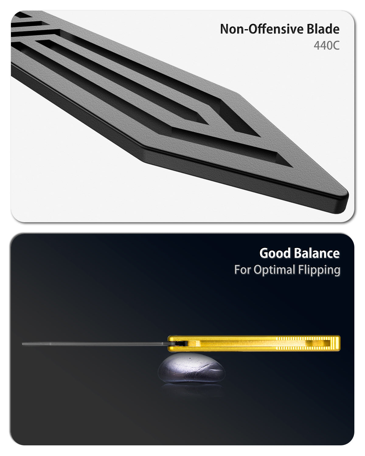 Butterfly Balisong Trainer for Practicing Flipping, Blunt Practice, No Edge Tool，Lightweight，Public-Friendly Metal Trainer