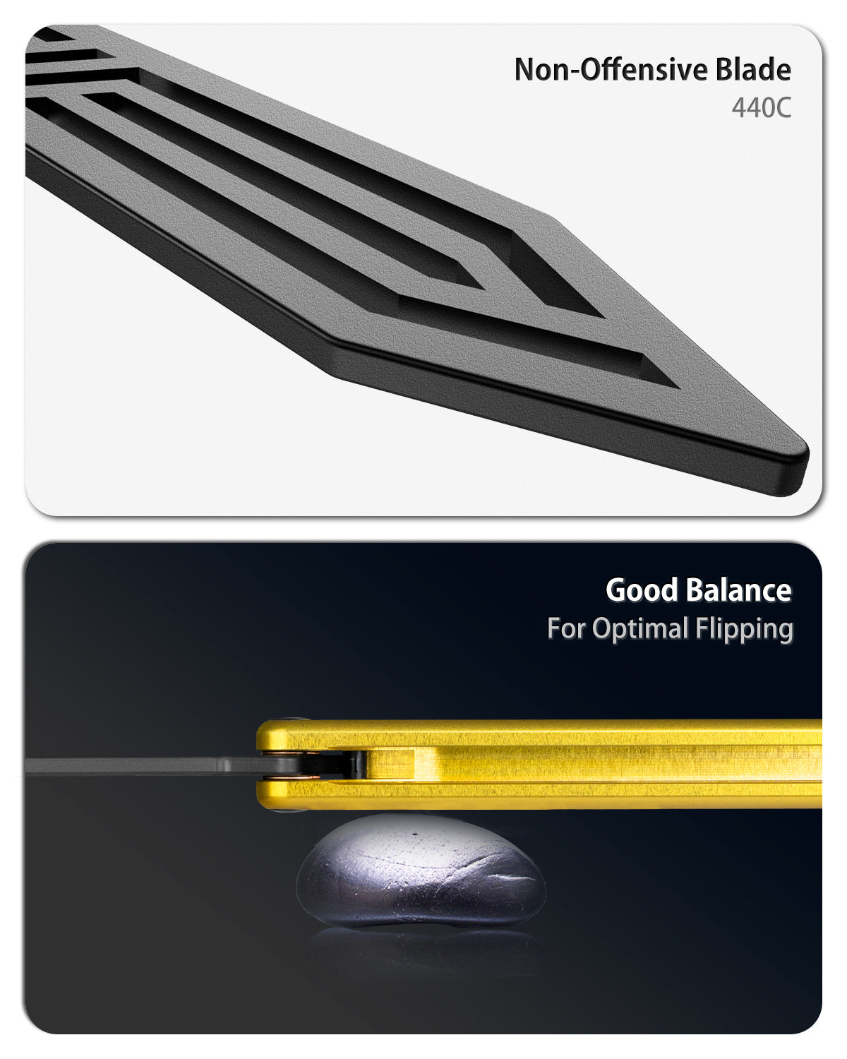 Butterfly Balisong Trainer for Practicing Flipping, Blunt Practice, No Edge Tool，Lightweight，Public-Friendly Metal Trainer