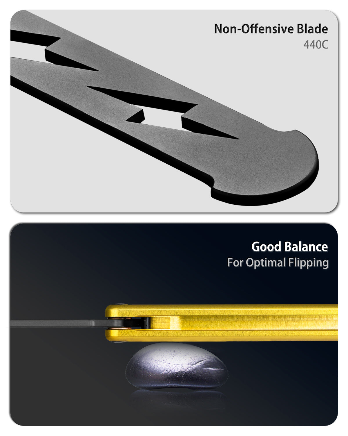 Butterfly Balisong Trainer for Practicing Flipping, Blunt Practice, No Edge Tool，Lightweight，Public-Friendly Metal Trainer