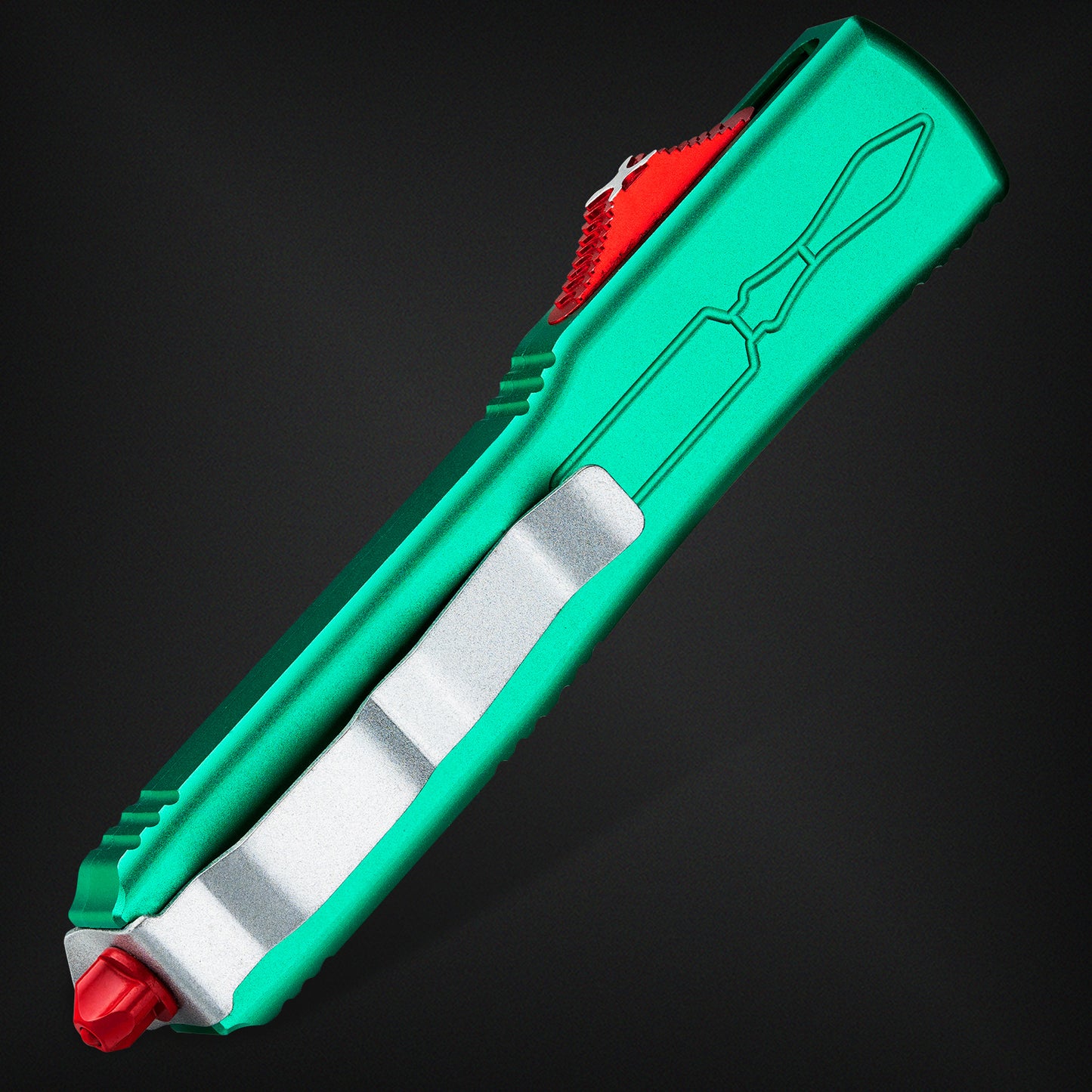 LOTHAR Hunter 3.5" D2 Steel Button Lock Tactical Pocket Knife with Aluminum Handle