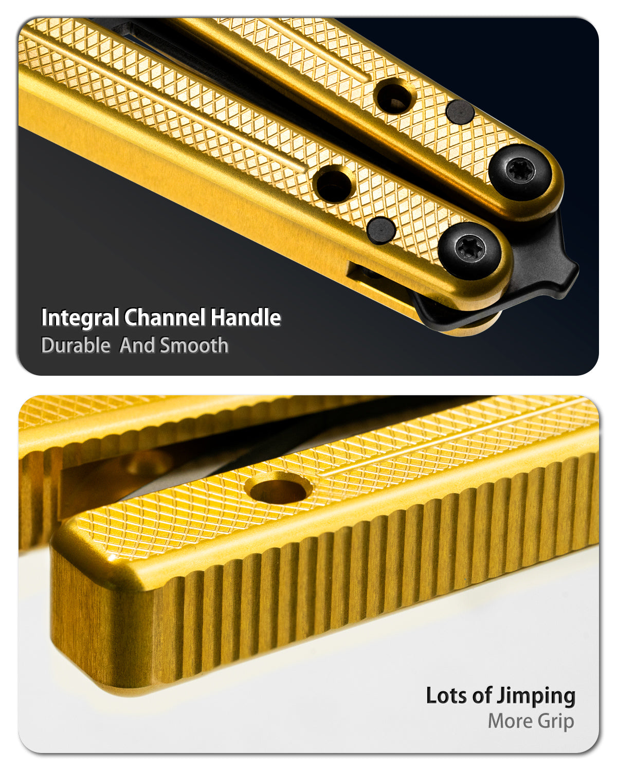 Butterfly Balisong Trainer for Practicing Flipping, Blunt Practice, No Edge Tool，Lightweight，Public-Friendly Metal Trainer