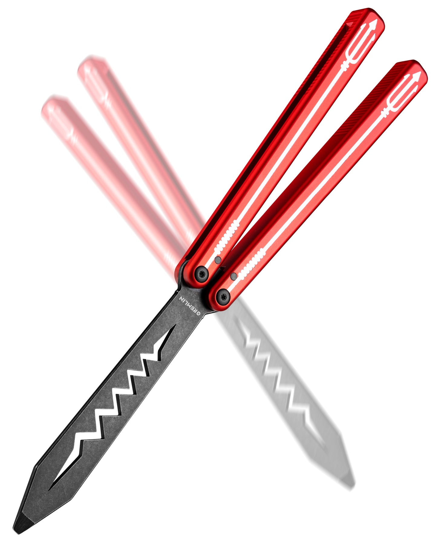 Butterfly Balisong Trainer for Practicing Flipping, Blunt Practice, No Edge Tool，Lightweight，Public-Friendly Metal Trainer