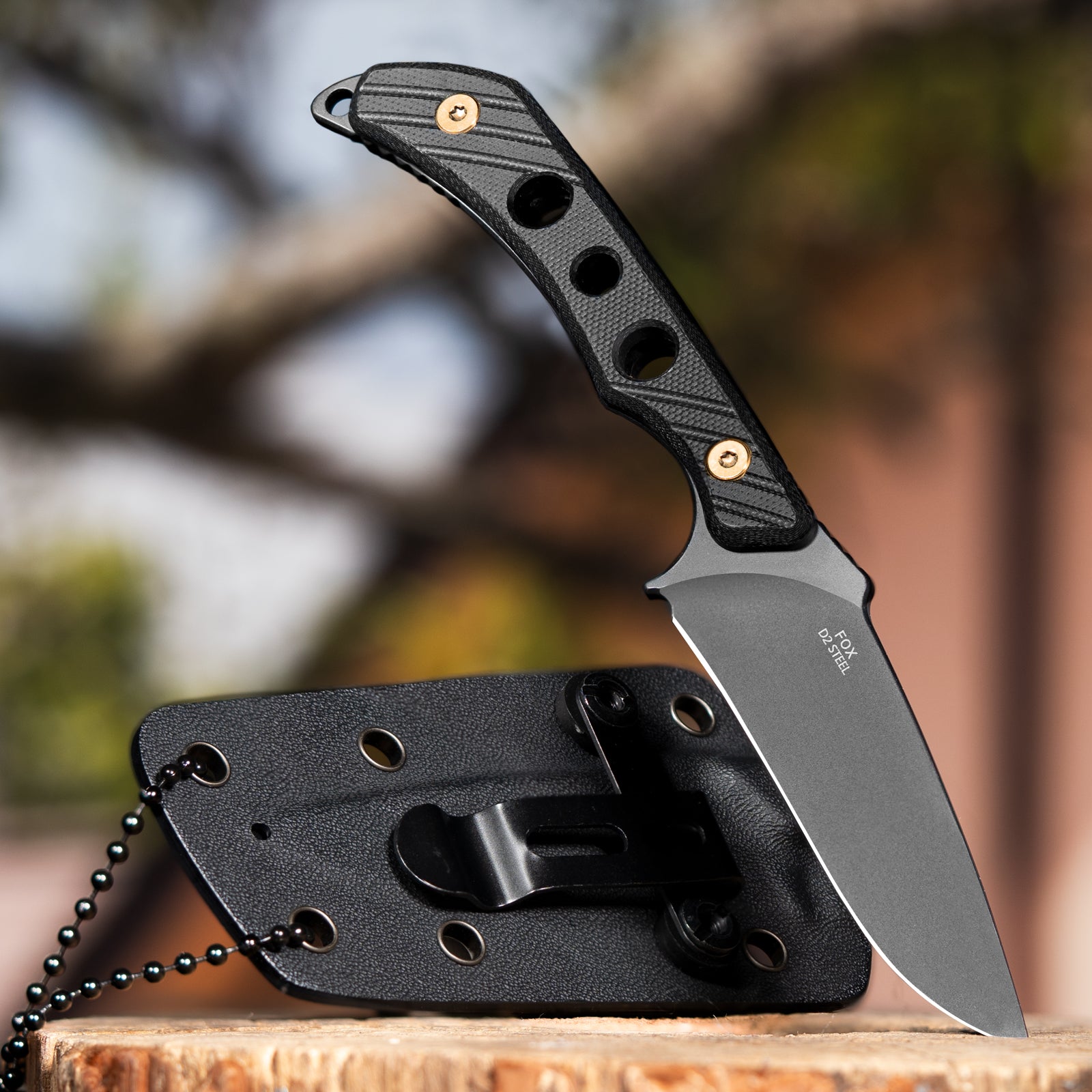 fura gear messer LOTHAR Jagdmesser mit feststehender Klinge für Männer, Full Tang D2 Üb – LOTHAR KNIFE