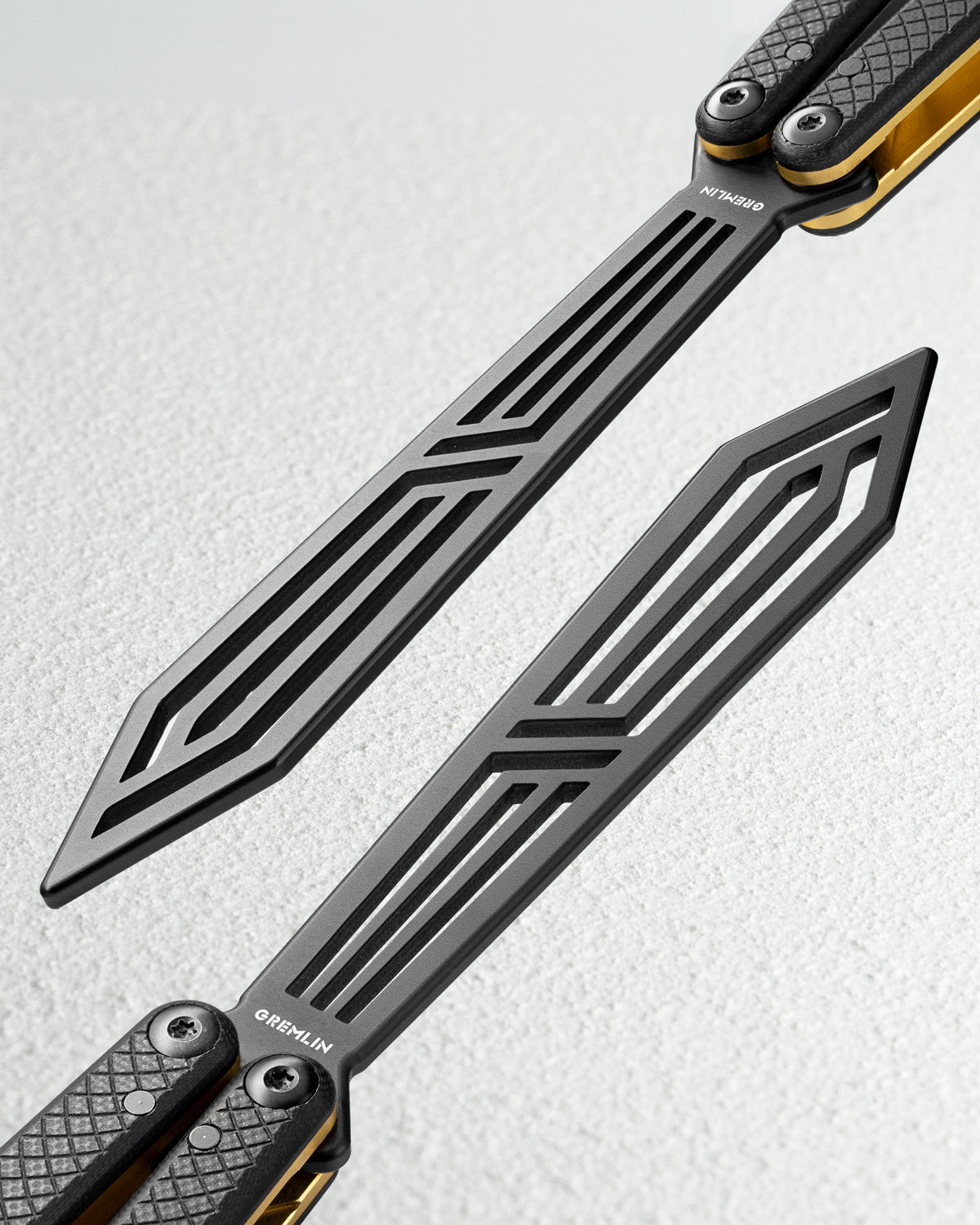 Butterfly Balisong Trainer for Practicing Flipping, Blunt Practice, No Edge Tool，Lightweight，Public-Friendly Metal Trainer