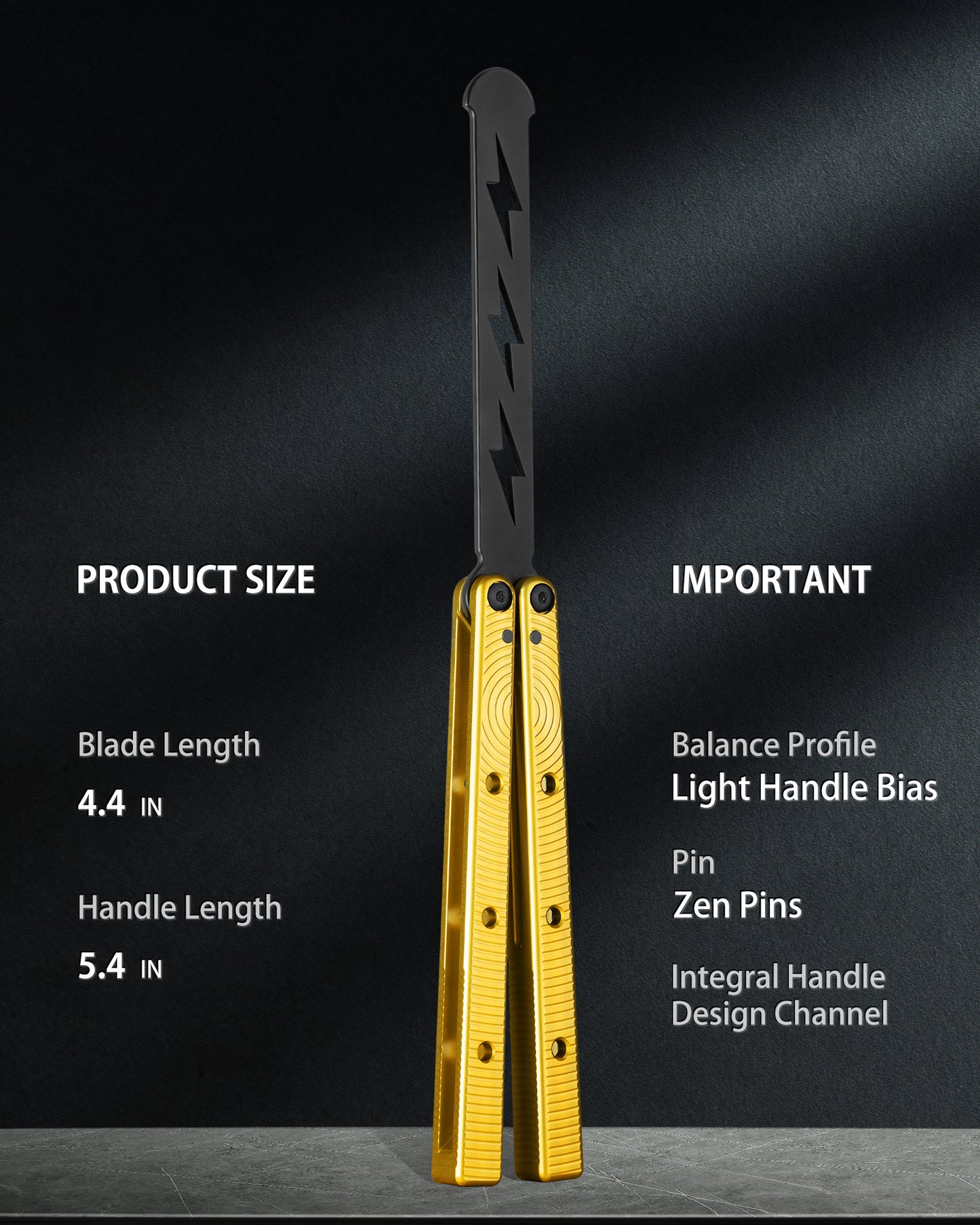 Butterfly Balisong Trainer for Practicing Flipping, Blunt Practice, No Edge Tool，Lightweight，Public-Friendly Metal Trainer