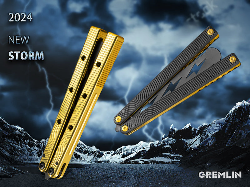 Butterfly Balisong Trainer for Practicing Flipping, Blunt Practice, No Edge Tool，Lightweight，Public-Friendly Metal Trainer