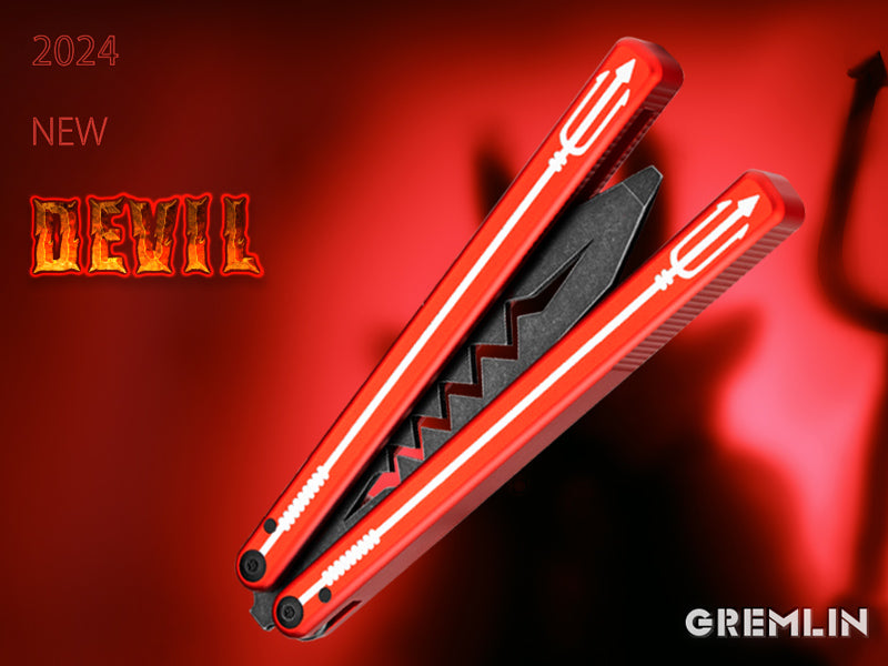 Butterfly Balisong Trainer for Practicing Flipping, Blunt Practice, No Edge Tool，Lightweight，Public-Friendly Metal Trainer