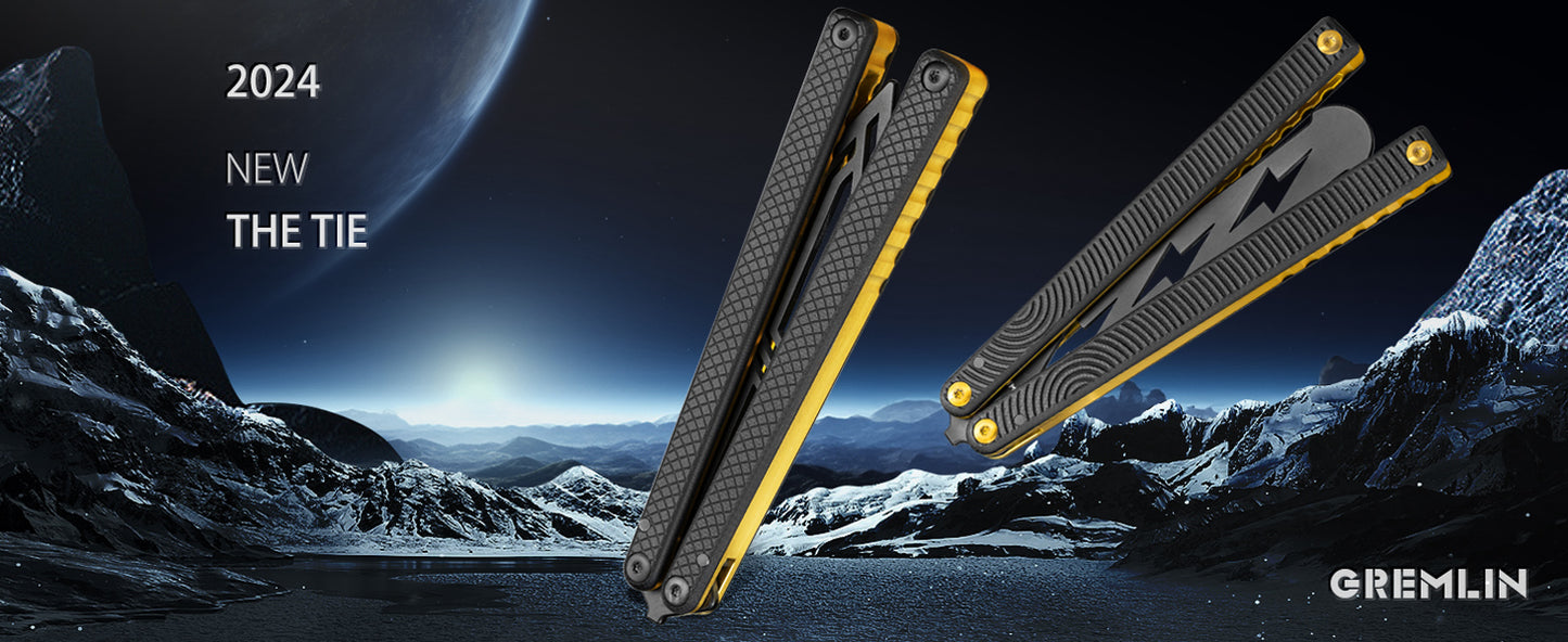 Butterfly Balisong Trainer for Practicing Flipping, Blunt Practice, No Edge Tool，Lightweight，Public-Friendly Metal Trainer