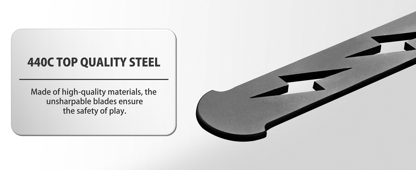 Butterfly Balisong Trainer for Practicing Flipping, Blunt Practice, No Edge Tool，Lightweight，Public-Friendly Metal Trainer