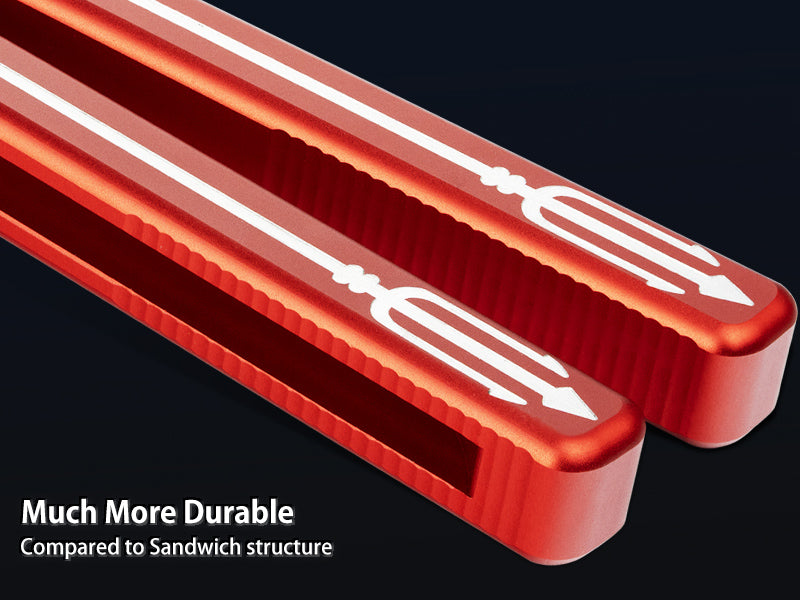 Butterfly Balisong Trainer for Practicing Flipping, Blunt Practice, No Edge Tool，Lightweight，Public-Friendly Metal Trainer