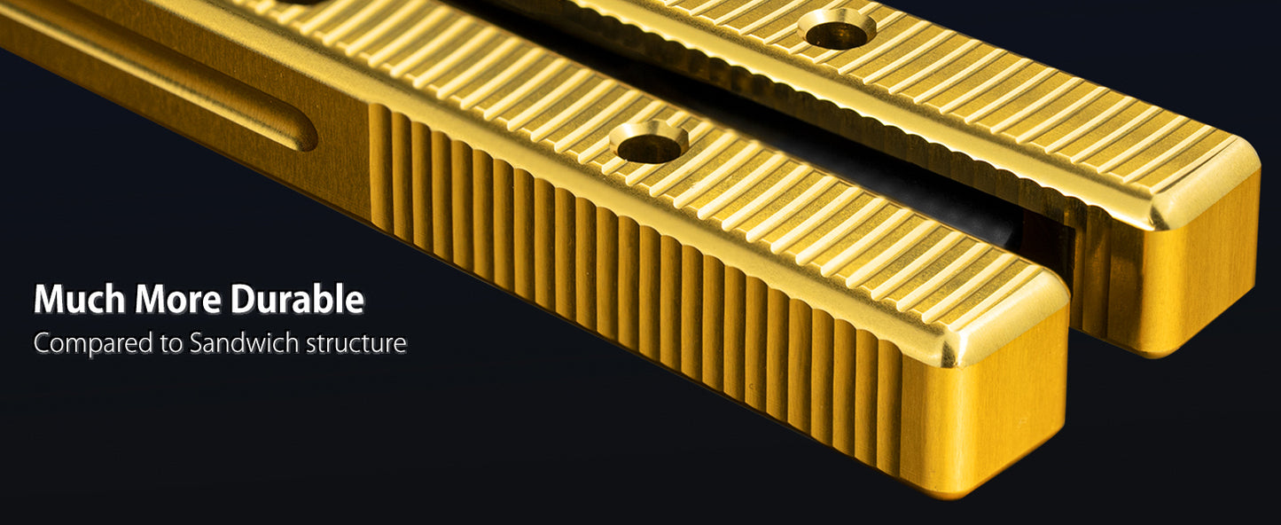 Butterfly Balisong Trainer for Practicing Flipping, Blunt Practice, No Edge Tool，Lightweight，Public-Friendly Metal Trainer