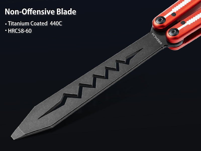 Butterfly Balisong Trainer for Practicing Flipping, Blunt Practice, No Edge Tool，Lightweight，Public-Friendly Metal Trainer