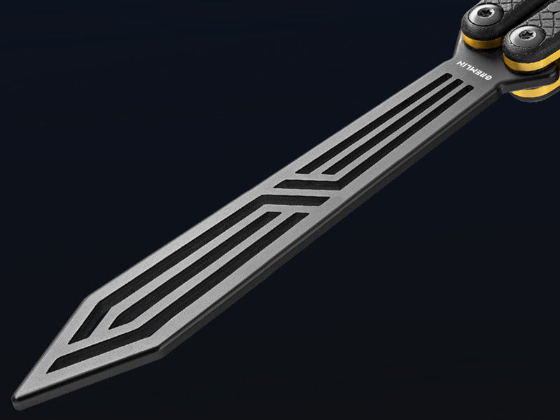 Butterfly Balisong Trainer for Practicing Flipping, Blunt Practice, No Edge Tool，Lightweight，Public-Friendly Metal Trainer