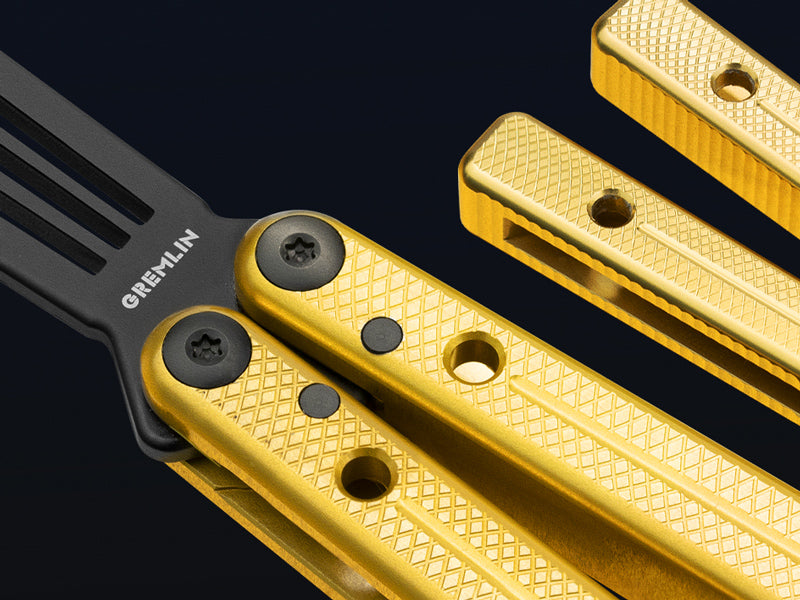 Butterfly Balisong Trainer for Practicing Flipping, Blunt Practice, No Edge Tool，Lightweight，Public-Friendly Metal Trainer