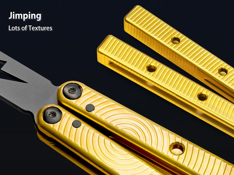 Butterfly Balisong Trainer for Practicing Flipping, Blunt Practice, No Edge Tool，Lightweight，Public-Friendly Metal Trainer