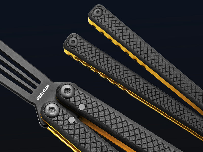 Butterfly Balisong Trainer for Practicing Flipping, Blunt Practice, No Edge Tool，Lightweight，Public-Friendly Metal Trainer