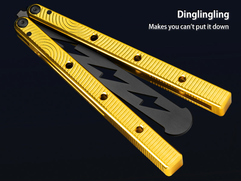 Butterfly Balisong Trainer for Practicing Flipping, Blunt Practice, No Edge Tool，Lightweight，Public-Friendly Metal Trainer