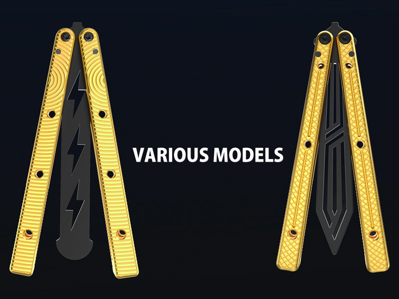 Butterfly Balisong Trainer for Practicing Flipping, Blunt Practice, No Edge Tool，Lightweight，Public-Friendly Metal Trainer