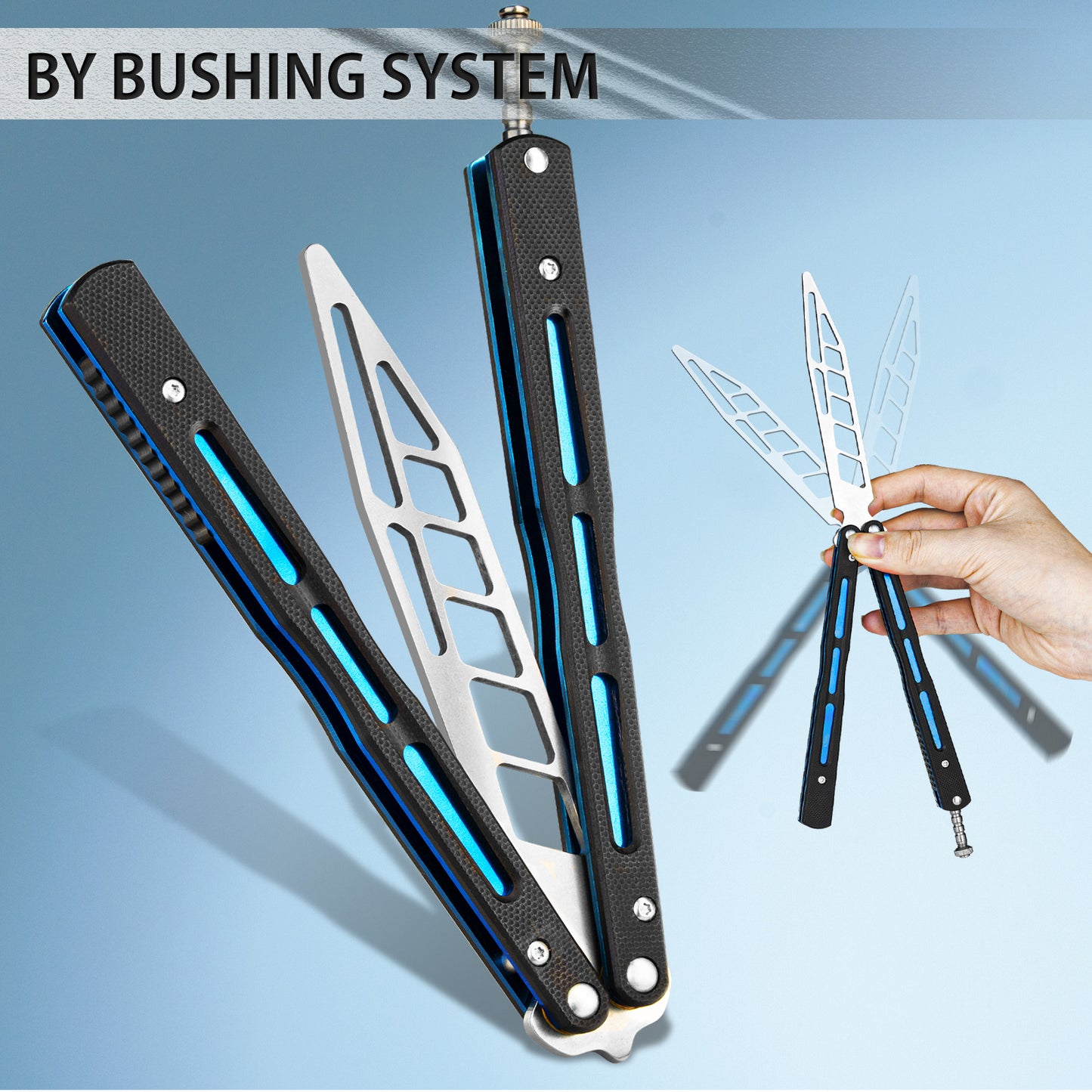 Butterfly Balisong Trainer for Practicing Flipping, Blunt Practice, No Edge Tool，Lightweight，Public-Friendly Metal Trainer
