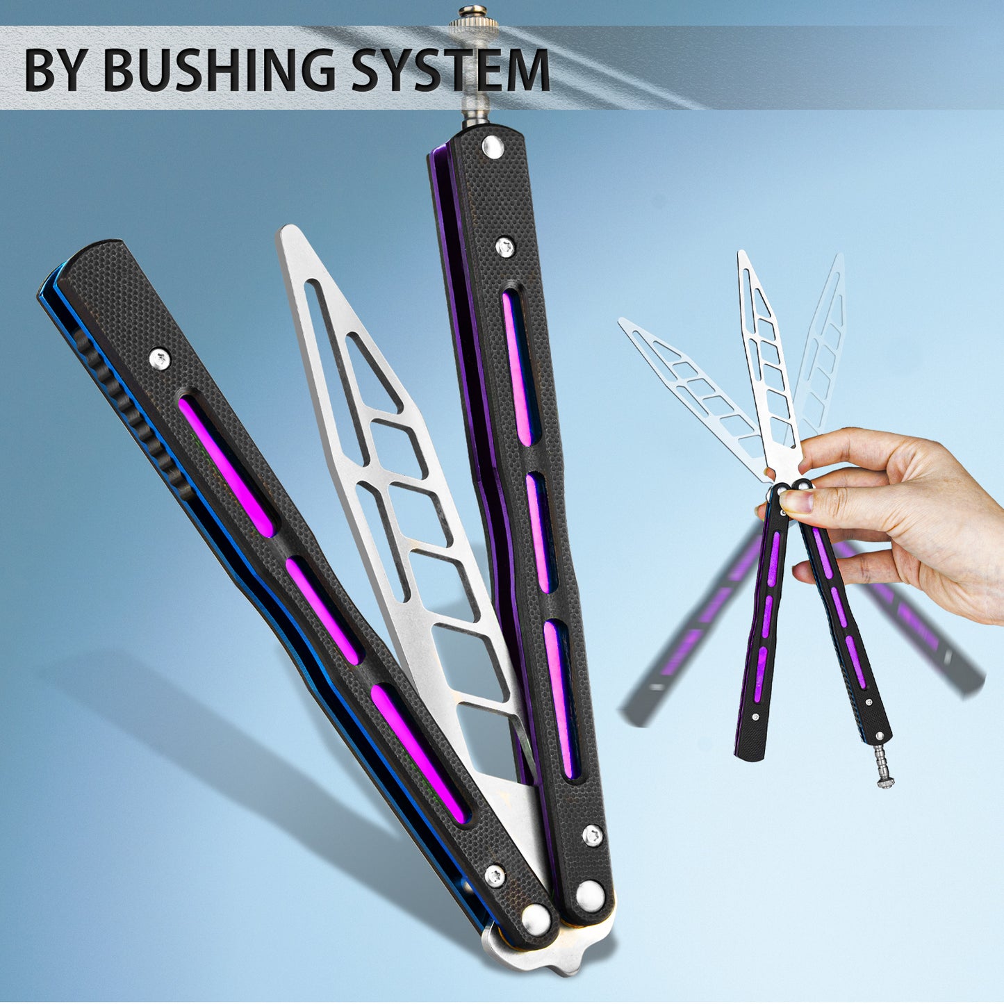 Butterfly Balisong Trainer for Practicing Flipping, Blunt Practice, No Edge Tool，Lightweight，Public-Friendly Metal Trainer