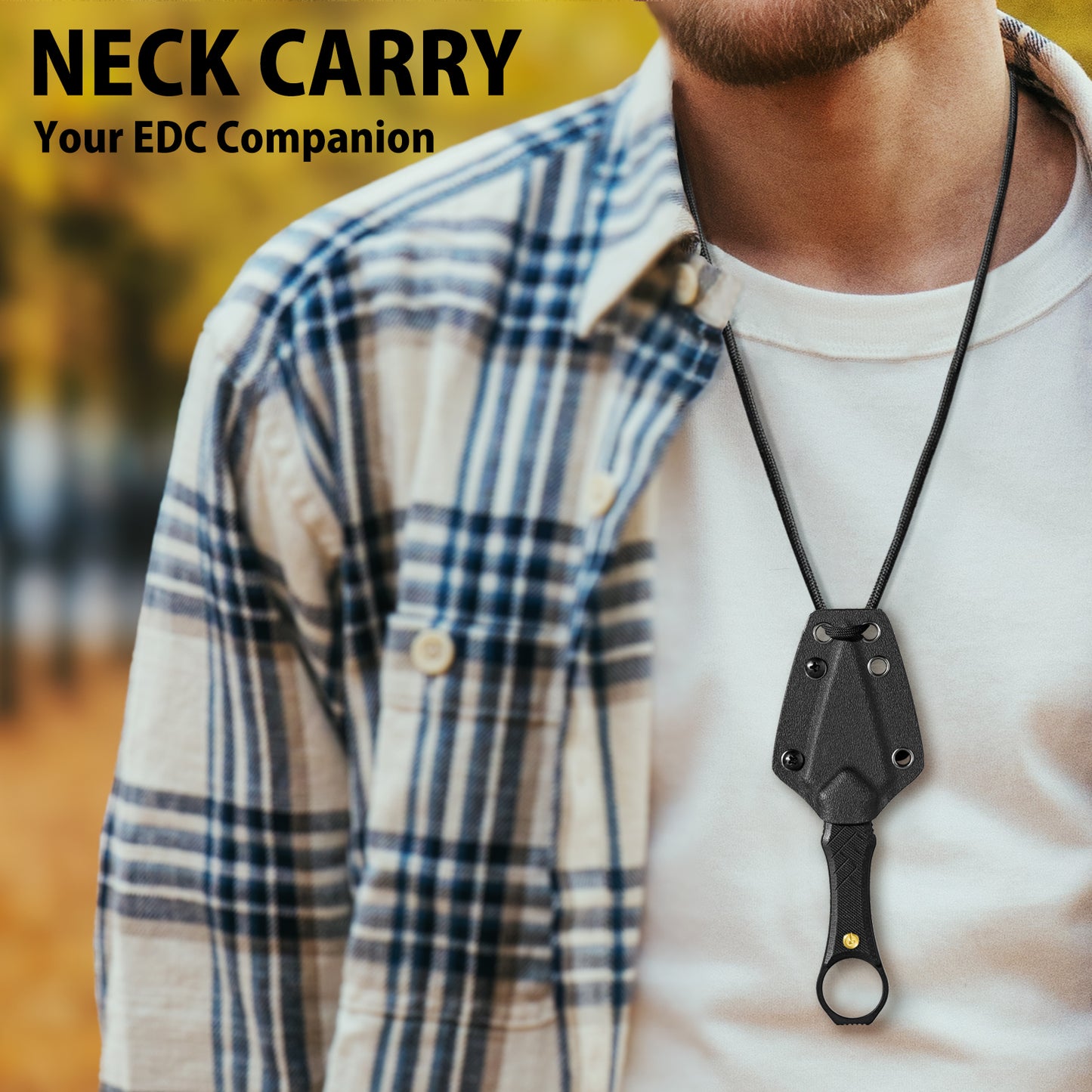 LOTHAR PORCUPINE 2.46" 14C28N Fixed Blade Neck Knife